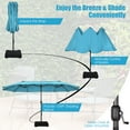 thumbnail image 6 of Costway 97.20" Turquoise Market Patio Umbrella, Crank Lift, 6 of 9