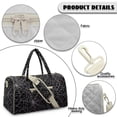 thumbnail image 7 of Garronmavis Black Spider Web Print Large Quilted Duffle Bag for Women, Travel Weekender Bag Overnight Carry On Bag with Zipper Pockets for Gym, Dance, Halloween Getaways, 7 of 7