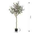 thumbnail image 3 of WOKERUI 5FT Eucalyptus Artificial Tree in Black Plastic Pot, 3 of 7