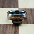 thumbnail image 4 of 100S JEWELRY Gunmetal Gray Tungsten Rings For Men Whiskey Barrel Wood & Elk Anters Inlay Wedding Promise Engagement Band Size 6-16 (Tungsten, 13.5), 4 of 6