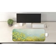 thumbnail image 2 of Dragonfly Computer Mouse Pad, Flourishing Landscape with Daisies on Grass and Dragonflies in the Air, Rectangle Non-Slip Rubber Mousepad Large, 31" x 12" Gaming Size, Green Yellow, by Ambesonne, 2 of 2