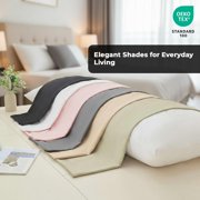 ROYALE LINENS Body Pillow Cover - Double Brushed 1800 Microfiber - 20x54 with Hidden Zipper Closure - Wrinkle & Fade Resistant - Super Soft Body Pillowcase 2 Pack (Silver, Pack of 2)