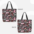 thumbnail image 3 of Disketp Various Languages Mother Canvas Tote Bag,Women Shoulder Bag Crossbody Handbag with Zipper Closure, 3 of 8