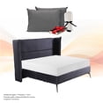 thumbnail image 1 of Box Base cama Matrimonial + Cabecera Nix Gris Oxford + Almohada 2Pack + Frazada, 1 of 8