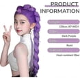 thumbnail image 3 of Demon Hunters Costume Wigs Cosplay for Kids, Rumi Costume Wigs Purple Braids Wig Halloween Cosplay Props, Anime Cosplay Wigz, 3 of 5
