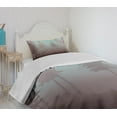 thumbnail image 4 of Ambesonne Forest Quilted Bedspread Set 2 Pcs, European Foliage Design, Twin Size, Dried Rose Pale Blue, 4 of 6