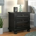 thumbnail image 2 of Glavbiku Traditional 2 Drawers Nightstand with Bun Feet,Dresser Table for Bedroom,Adult,Black, 2 of 10