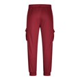 thumbnail image 5 of Mens Wide Leg Baggy Sweatpants Drawstring Waist Winter Cargo Joggers Loose Fit Athletic Jogging Pants With Flap Pockets, 5 of 8