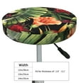 thumbnail image 4 of Fotbe Watercolor Tropical Flowers Stool Covers Round,Waterproof Round Bar Stool Covers Bar Chair Covers Washable Stool Cushion Slipcover for 12-14 Inch Chair-13 inch, 4 of 7