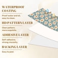 thumbnail image 6 of Peel and Stick Wallpaper 23.6in x 9.8ft Retro Daisy Floral Soft Orange White Flowers Contact Paper Vinyl Waterproof Self Adhesive Wall Paper for Bedroom Shelf Cabinet Renter Friendly, 6 of 8