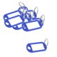 thumbnail image 2 of 10Pcs Metal Ring Blue Plastic Oval Key Fobs Luggage ID Label Name Tag Keyring Keychain, 2 of 4