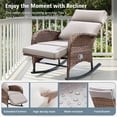 thumbnail image 3 of Gymojoy 2pcs Wicker Outdoor Lounge Chair Patio Zero Gravity Rocking Recliner Chair with Adjustable Backrest & Footrest for Pool Deck, 3 of 9