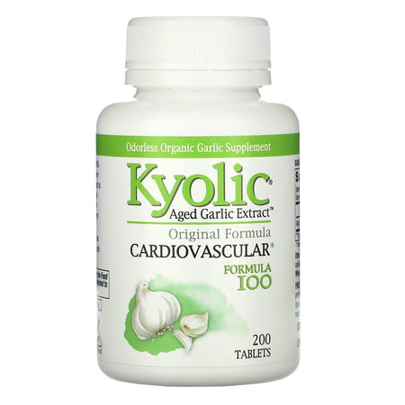 Aged Garlic Extract, Cardiovascular, Formula 100, 200 Tablets, Kyolic
