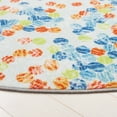 thumbnail image 3 of SAFAVIEH Kids Playhouse Colorful Dots Machine Washable Area Rug, Ivory/Blue, 5' x 5' Round, 3 of 8