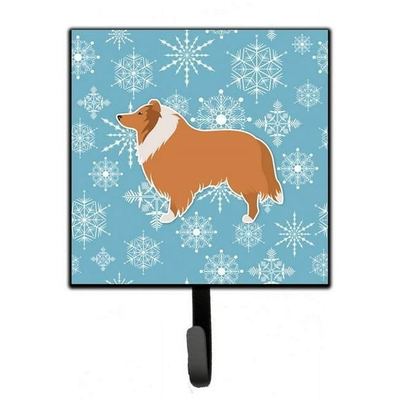 Carolines Treasures BB3516SH4 Winter Snowflake Collie Leash or Key Holder
