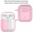 thumbnail image 4 of For Airpods 3rd Generation Case Cover, Soft Silicone Skin Cover Shock Absorbing Protective Case with Keychain, Pink, 4 of 8
