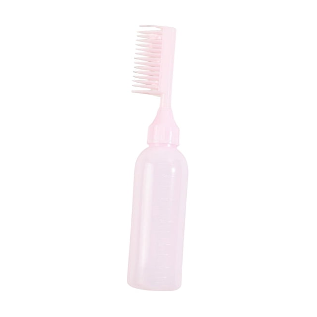Botella aplicadora de Peine Salvador para tinte de cabello vacío Rosa