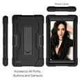 thumbnail image 5 of Goldcherry For Amazon Fire 7" 2019 Tablet Case, Hybrid Heavy Duty Defender Shockproof Protective with Built-in Kickstand for All-New Fire 7 2019/2017(Black+Black), 5 of 6