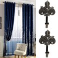 thumbnail image 2 of Para Cortina De Ventana De 2 Piezas s Para Cortinas Tieback Tassel Holdback Holder In Vintage Leaf Design Zulema Gancho de amarre de cortina, 2 of 8