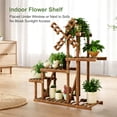 thumbnail image 3 of DZORUN Plant Stand Indoor Outdoor Large Holder for Multiple Plants Wooden Tall Stands Combo Rack Garden Patio Lawn Home Windmill Decor, 3 of 9