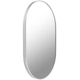 thumbnail image 4 of Mark&Day Wall Mirror, Soyla Modern Metallic Silver Oval Vanity Mirrors for Bedroom Living Room Bathroom and Entryway Home Decor, Mounted Brushed Aluminum Frame Mirror for Walls (30" H x 20" W), 4 of 5