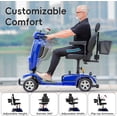 thumbnail image 4 of Ecomobi Heavy Duty 4 Wheel Mobility Scooters for Seniors & Adults 400lbs Capacity , Electric Powered Wheelchair Device with Full Lighting System,500W All Terrain Fast Mobility Scooter for Travel, 4 of 10