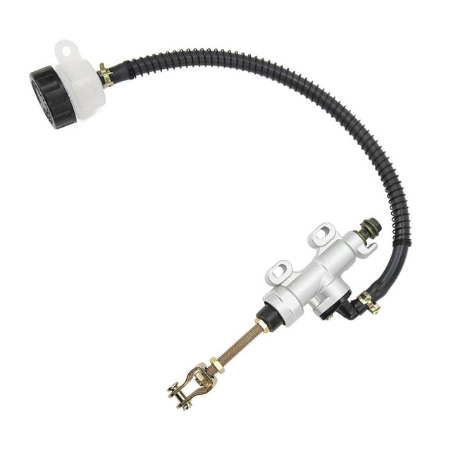 Rear Brake Pump, Aluminum Alloy and Rubber Rear Brake Master Cylinder Universal Rustproof for ATV Quad Dirt Bike