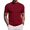Wine Red, variant on Mock Turtleneck for Men Short Sleeve Casual Stylish High Neck Fall Tops Stretch Sweater