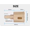 thumbnail image 2 of 32mm Dry Diamond Core Drill Bit,With Triangle Shank Vacuum Brazed Hole Saw for Concrete Granite Marble Glass Porcelain Tile Masonry Brick, 2 of 6