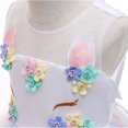 thumbnail image 3 of Girls' Unicorn Costume Princess Long Maxi Dress for Birthday Party, Child 3t, 3 of 7