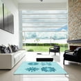thumbnail image 7 of Ahgly Company Machine Washable Indoor Rectangle Transitional Electric Blue Area Rugs, 4' x 6', 7 of 7