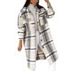 thumbnail image 1 of Chaquetas casuales de cuadros para mujer, camisa de leñador con botones largos, chaqueta a cuadros, abrigo de mezcla de lana, 1 of 4