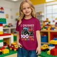 thumbnail image 5 of YUEHUA Kid Boys 100 Days of School T Shirt Cartoon Truck Print 100th Day of School T-Shirt, 5 of 7