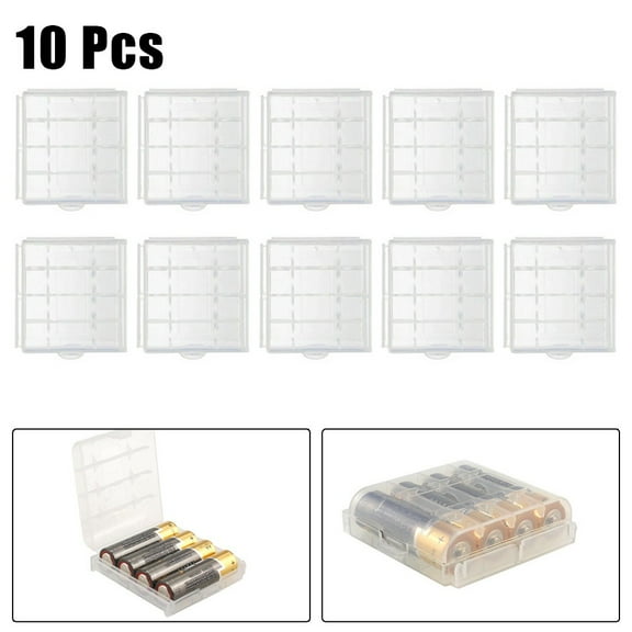 Battery Storage Box Hard Case Holder For 4 AA 5 AAA Rechargeable Battery Conservation Power Bank Plastic Case 67×60×18mm