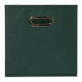 thumbnail image 3 of Household Essentials Fabric Storage Bins 6 Piece Set, Dark Green, 3 of 6
