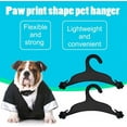 thumbnail image 4 of 20 Packs Pet Apparel Hangers Black Pet Clothes Hangers Lovely Plastic Flexible Strong Paw Print for Dog Cat Pet Toddler Small Coat Hanger 5x8.86inch, 4 of 9