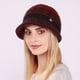 thumbnail image 4 of Metal Flower Decor Knit Hat, Fashion Fleece Lined Bonnet Hat, Warm Winter Coldproof Cloche Bucket Hat For Women, 4 of 4