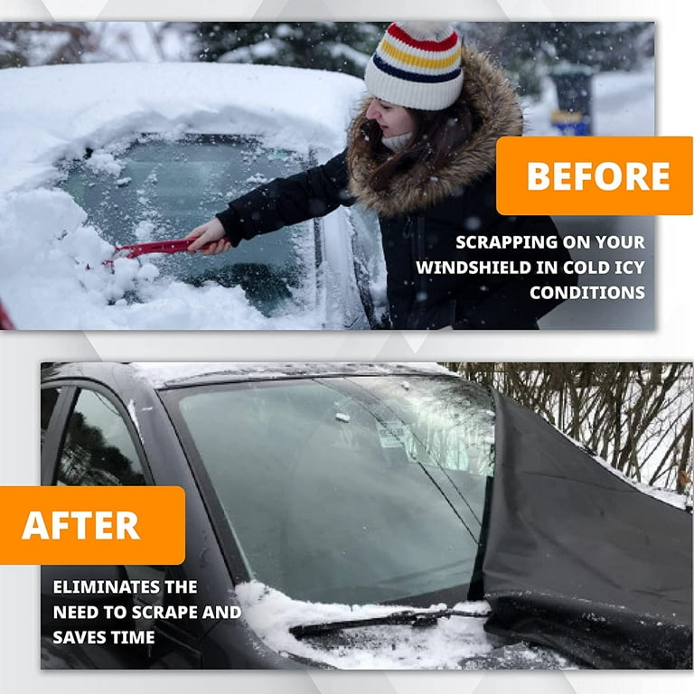 EcoNour Car Windshield Cover for Ice and Snow (69 x 42)| Exterior  Automotive Water, Heat & Sag-Proof Snow Cover