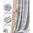 thumbnail image 3 of Pink Easter Kitchen Curtains Spring Floral Farmhouse Eggs Grey Plaid Cafe Short Curtains for Bathroom Blackout Window Curtain Grommet Small Window Treatment Drapes for Bedroom Living Room 27.5"x39"x2, 3 of 9