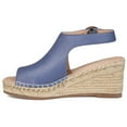 thumbnail image 3 of Journee Womens Crew Wedge Heel Espadrille Sandals, Widths Available, 3 of 10