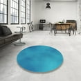 thumbnail image 3 of Ahgly Company Indoor Rectangle Patterned Blue Dress Blue Area Rugs, 5' x 8', 3 of 6