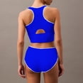 thumbnail image 5 of Women Split Swimsuit Lace Mesh Swimwear U Neck Neon Cute Bathing Suit Back Tie Swim Suits Support Push-Up Bikini Sexy Causal Swimwear Build In Bras 2025 Summer, 5 of 7