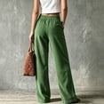 thumbnail image 4 of Karymi Pants for Women, Corduroy Wide Leg Pants, High Waist Button Zipper Straight Trousers with Flap Patch Pockets Vintage Casual Bottoms, 4 of 5
