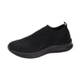 thumbnail image 6 of LUCKY STEP Fashion Breathable Rhinestone Sneaker Mesh Slip On Walking Shoes,Black,Womens, 6 of 6