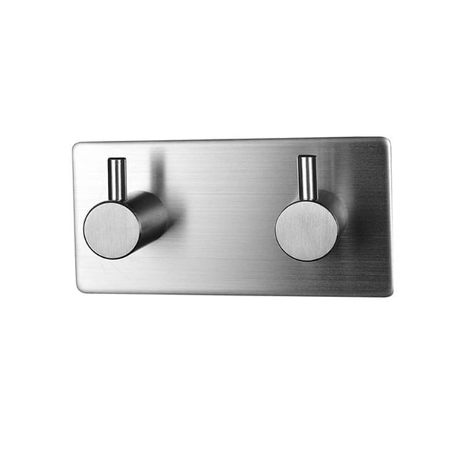 Colgador de toallas de acero inoxidable adhesivo, bata familiar, sombreros, bolsa, ganchos de pared adhesivos para llaves, para cocina, baño Kearding JJ12881-02B