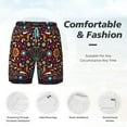 thumbnail image 5 of Lsque Mens Swim Trunks Colorful Mexican2 Pattern - Bathing Suit Compression Liner - Beach Swim Shorts Swimwear - (S-3XL) - Stretch Quick Dry -Medium, 5 of 9