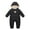 Black, variant on BULLPIANO 0-12 Months Baby Boys Girls Winter Snowsuit Toddler Warm Fleece Lining Hooded Romper Infant Zipper Winter Coat Jumpsuit