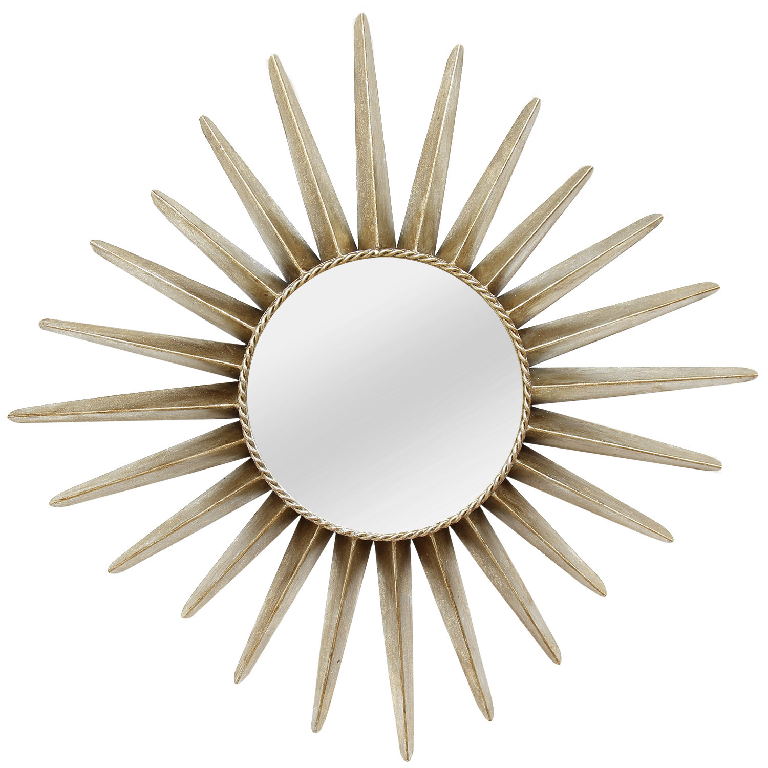 Alexandria Bronze Sunburst Metal Wall Mirror