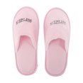 thumbnail image 1 of Zapatillas desechables plegables de 1 par Unique Bargains con impresión en inglés para mujeres en rosa, 1 of 5