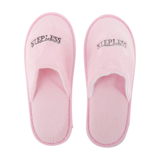 Zapatillas desechables plegables de 1 par Unique Bargains con impresión en inglés para mujeres en rosa